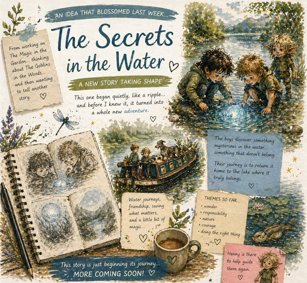 Sketches of ideas and details of The Secrets in the Water